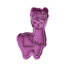 Llama con Flores en la Cabeza