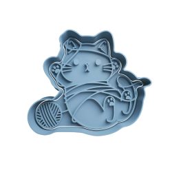 Gato con Ovillo de Lana
