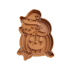 Gato en Calabaza de Halloween