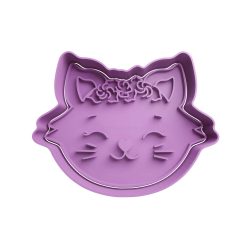 Gato Cabeza con Flores