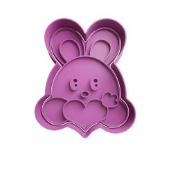Cabeza de Conejo de Pascua con Corazon