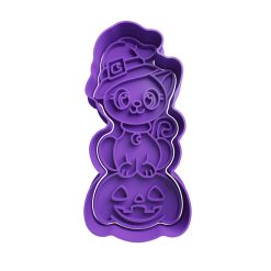 Gato Bruja en Calabaza