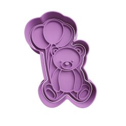 Osito con Globos de Corazon