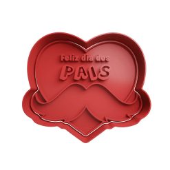 Feliz dia dos pais Corazón con Mostacho