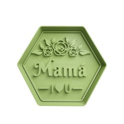 Mama en Hexagono con Flores