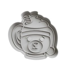 Oso Polar Con Sombrero de Papa Noel Cabeza Con Forma de Taza