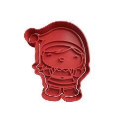 Niña con Disfraz de Papa Noel