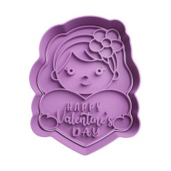 Niña con Corazon Happy Valentine’s Day
