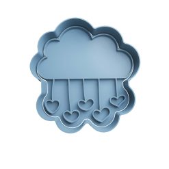 Nube con Corazones Colgando