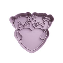 Dos Osos Panda con Corazón