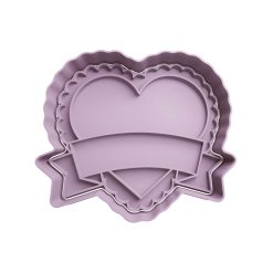 Corazón con Encaje y Etiqueta