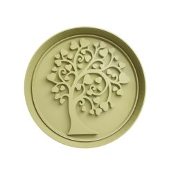Silueta de Arbol con hojas corazon