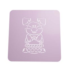 Stencil Conejo con Canasto STL + Vector