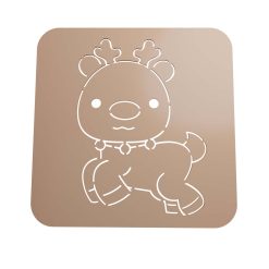 Stencil Reno de Navidad STL + Vector