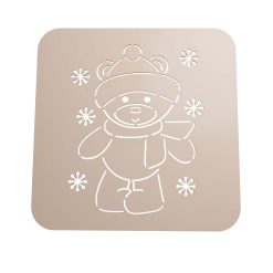 Stencil Oso de Navidad STL + Vector