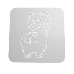 Stencil Alpaca de Navidad STL + Vector