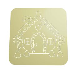 Stencil Casita de Navidad STL + Vector