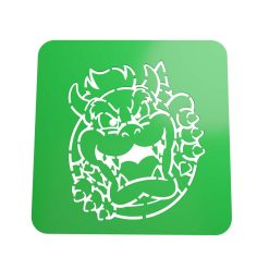 Stencil Bowser STL + Vector
