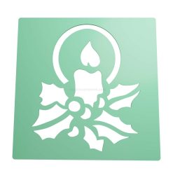 Stencil Muerdago con vela STL + Vector