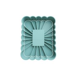Rectangulo con Petalos Cortador de Galletas STL 2