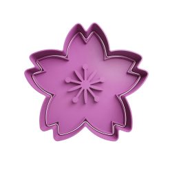 Flor Sakura Cortador de Galletas STL 4