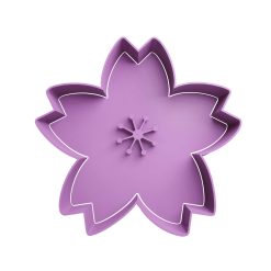 Flor Sakura Cortador de Galletas STL 3