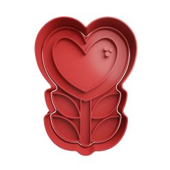 Flor Corazon Cortador de Galletas STL