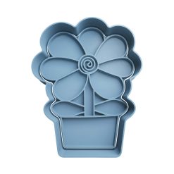 Flor en Maceta Cortador de Galletas STL