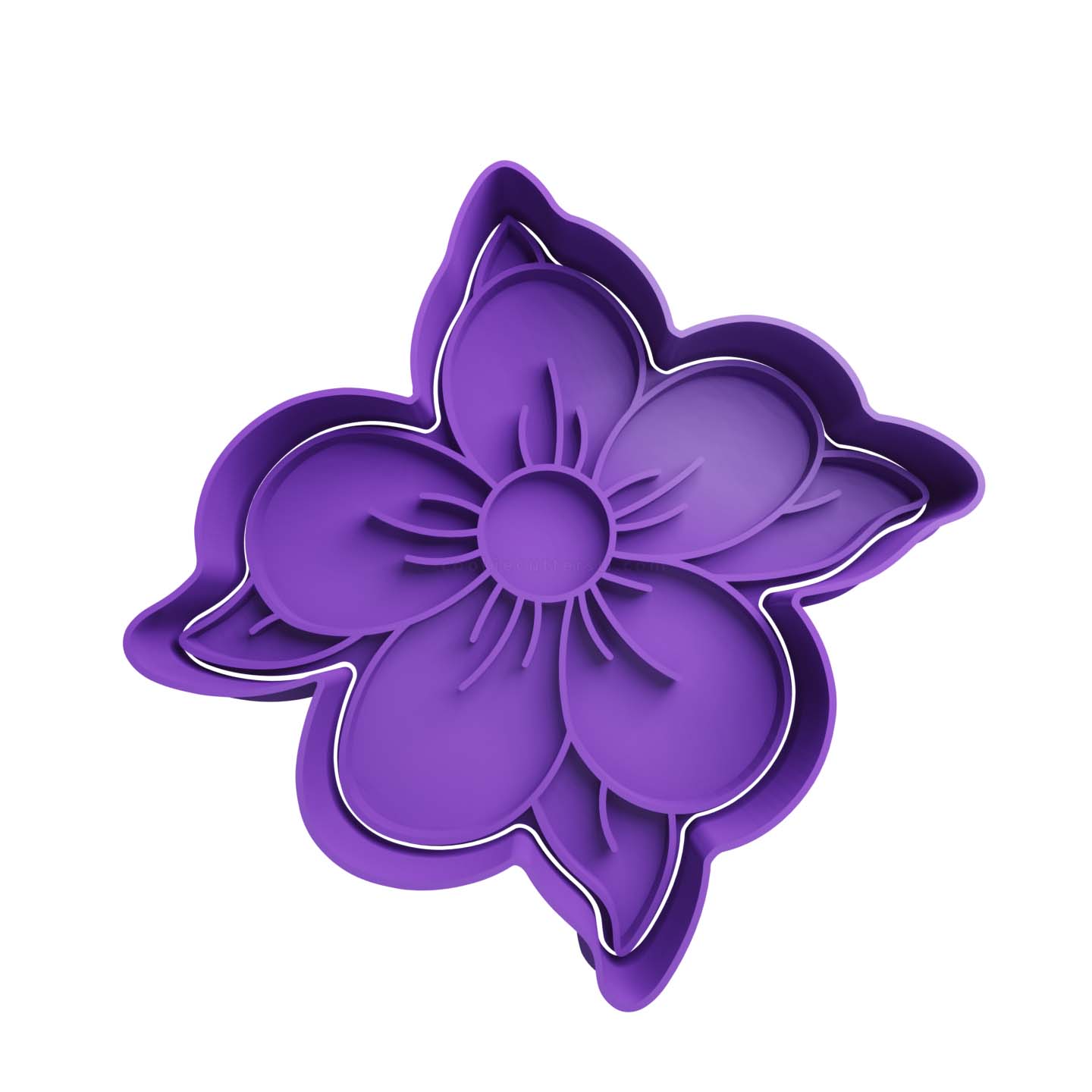 Flor 5 Petalos Geranio Silvestre Cortador de Galletas STL