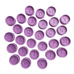 Letras Alphabeto Circular 28 Cortador de Galletas STL 2