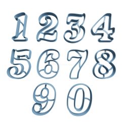 Set Numeros Cortador de Galletas STL