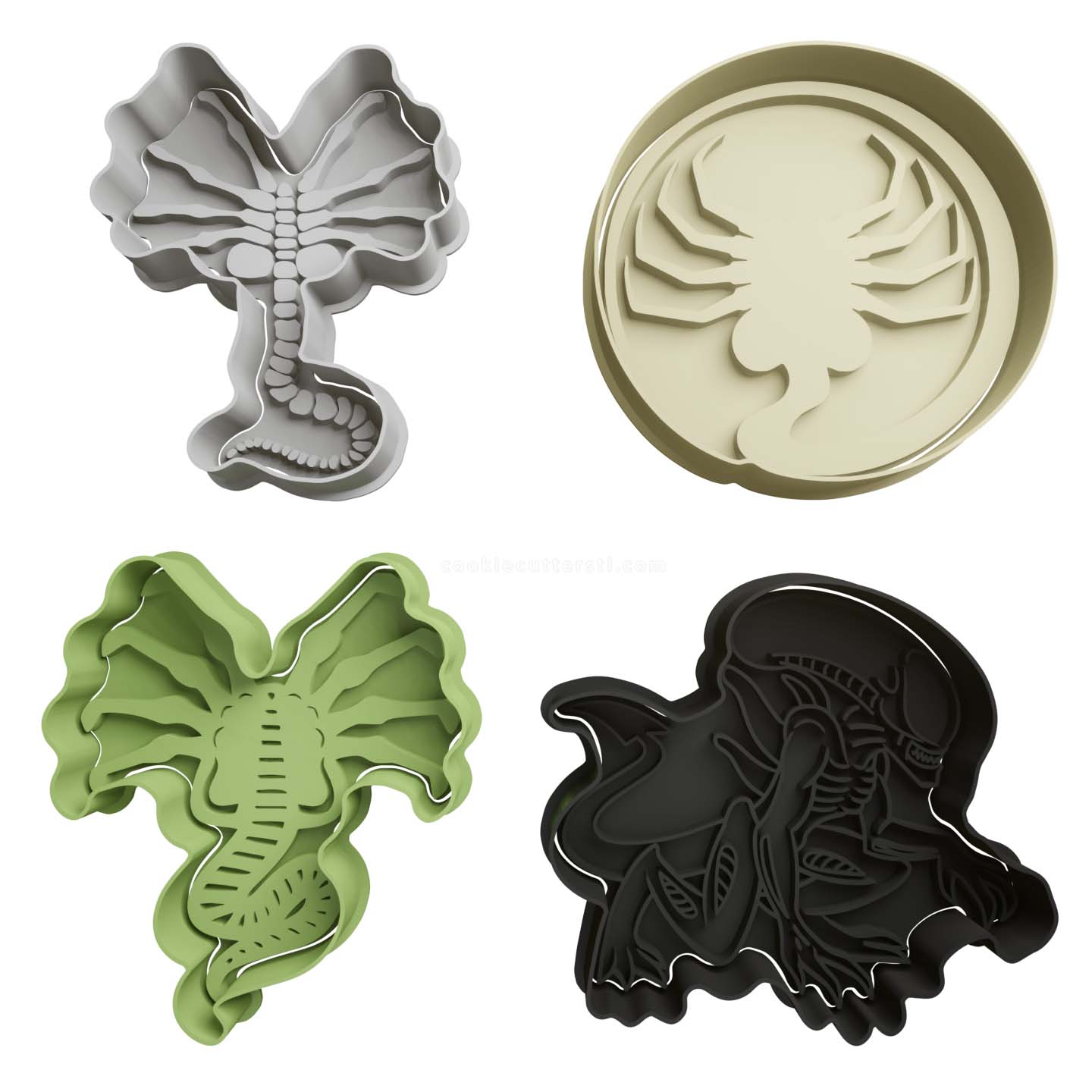 Set Alien Cortador de Galletas STL