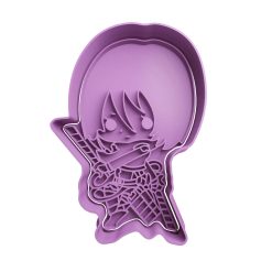 Mikasa Ackerman Chibi Cortador de Galletas STL
