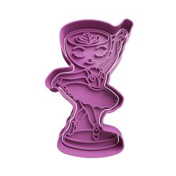 Ballerina Capuchina Meme Cortador de Galletas STL 2