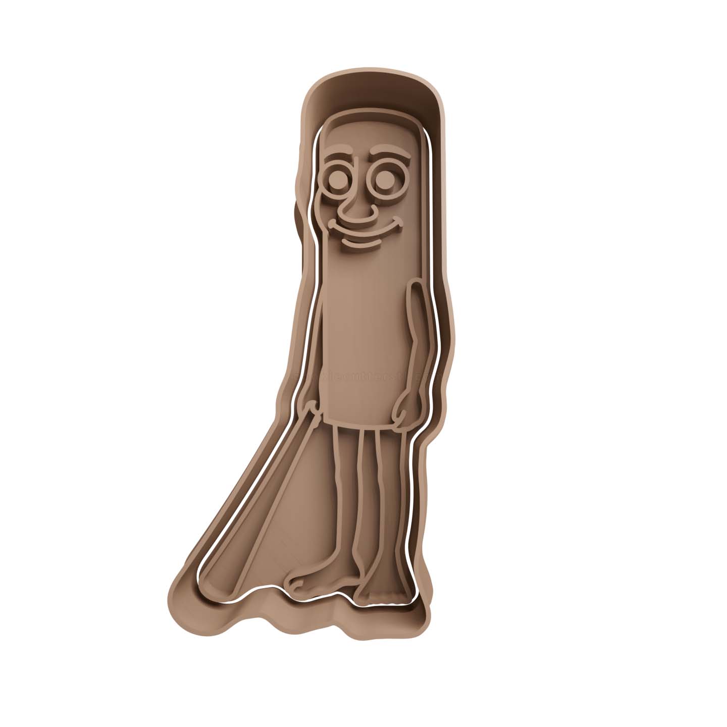 Tung tung tung tung sahur Meme Cortador de Galletas STL 3