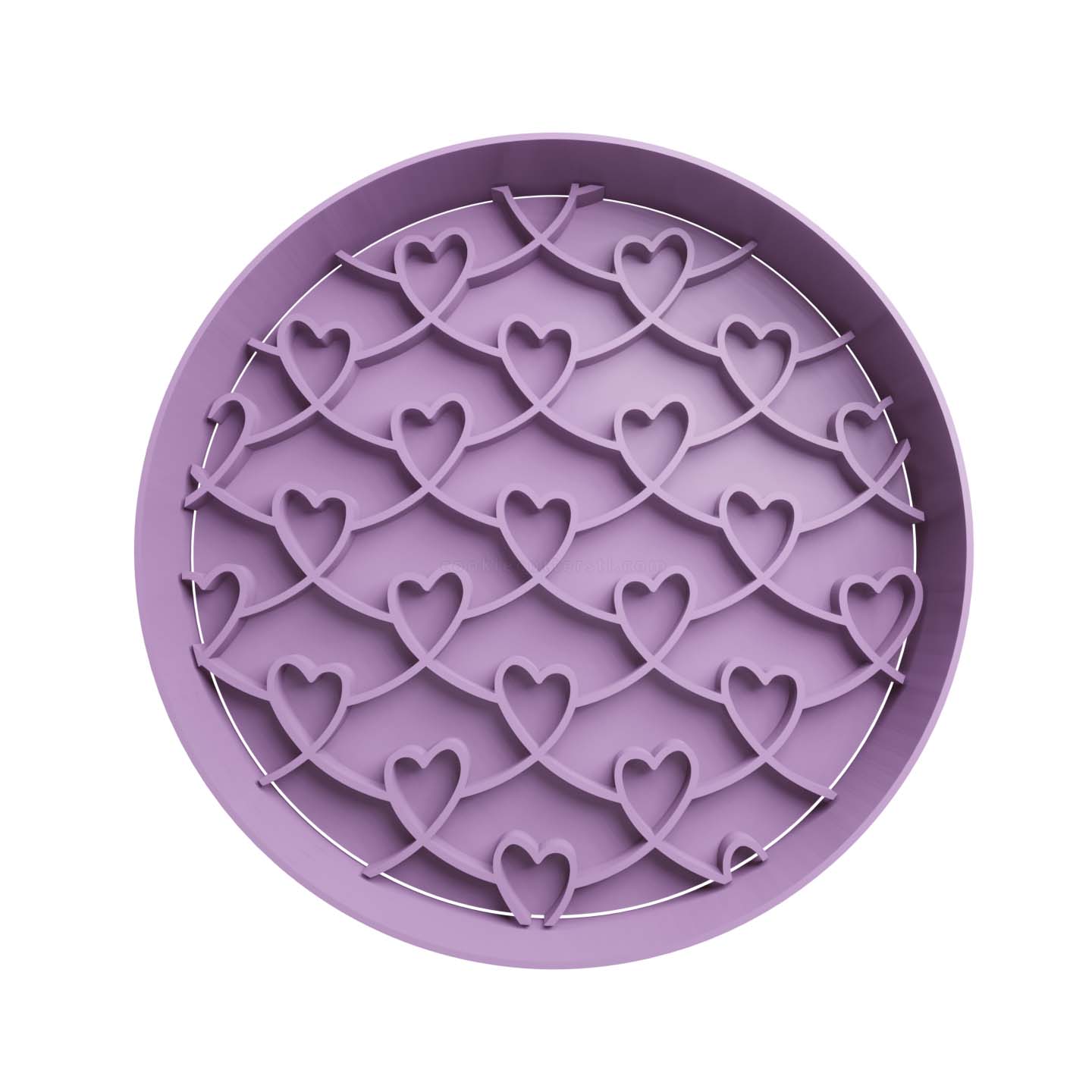 Circulo con Patron de Corazones Cortador de Gallestas STL
