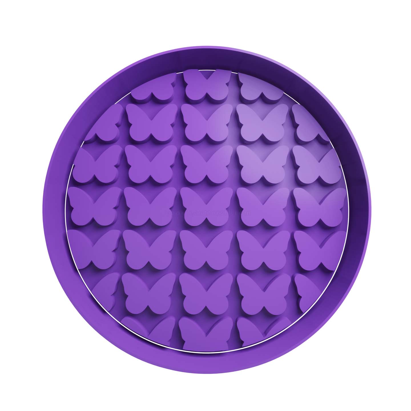 Circulo con Patron de Mariposas Cortador de Galletas STL