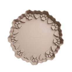 Circulo con Corazones y Huellitas Cortador de Galletas STL