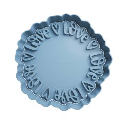 Circulo con Corazones LOVE Cortador de Gallestas STL 2