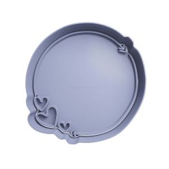 Circulo con Corazones Cortador de Galletas STL 2