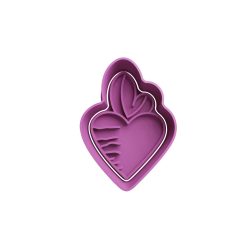 Zanahoria Corazon Cortador de Galletas STL