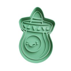 Aguacate Cute Mariachi Cortador de Galletas STL