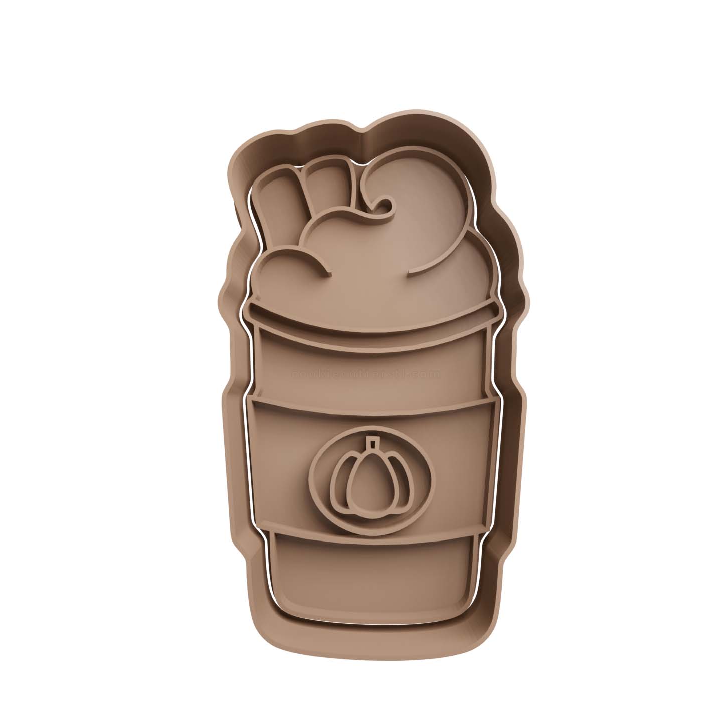 Vaso de Café Latte para Llevar Cute Cortador de Galletas STL