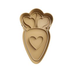Zanahoria Cortador de Galletas STL 4
