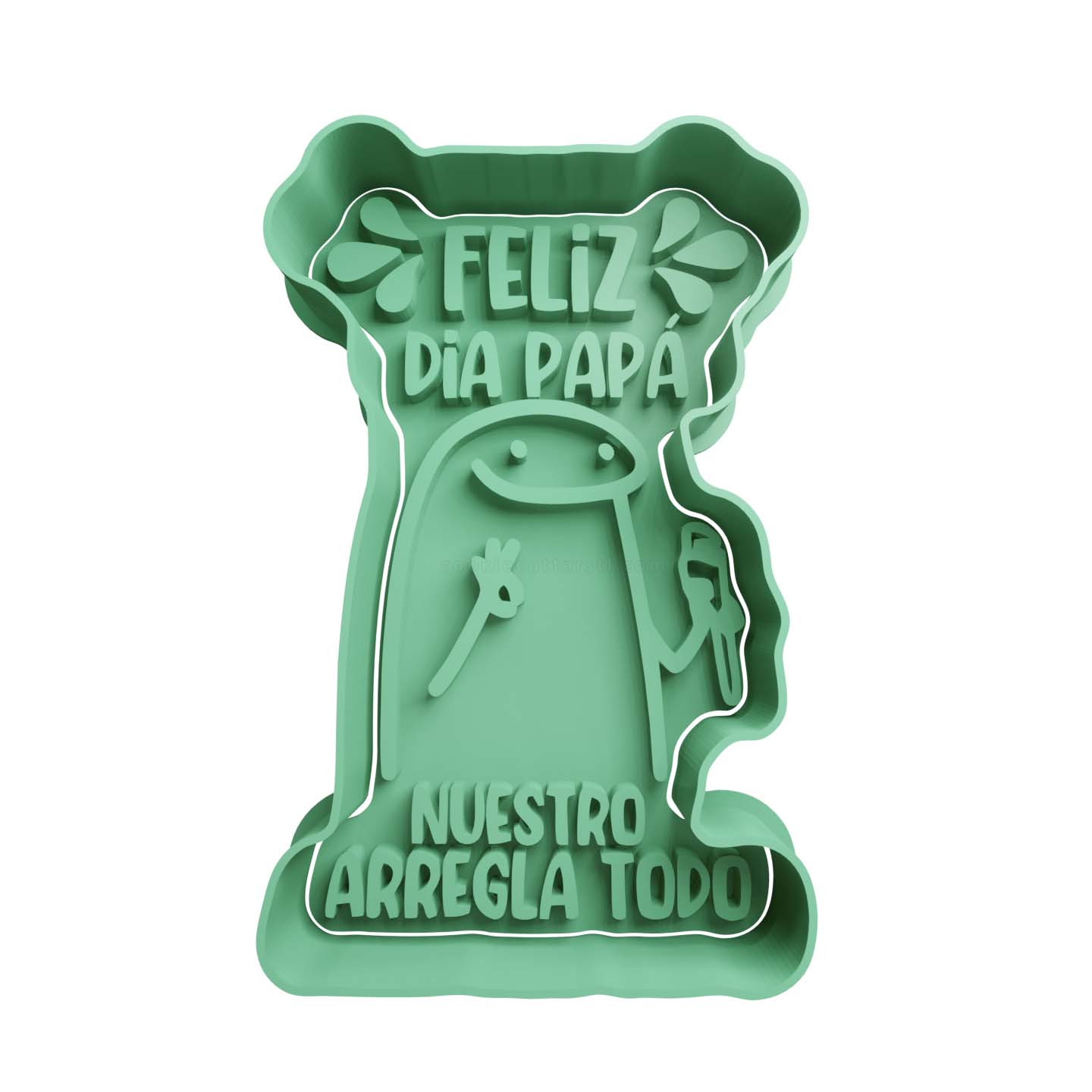 Deformito Papa -Feliz dia papa nuestro arregla todo Cortador de Galletas STL