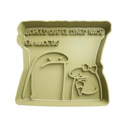 Deformito Papa -Crees que el dinero nace en maceta Cortador de Galletas STL
