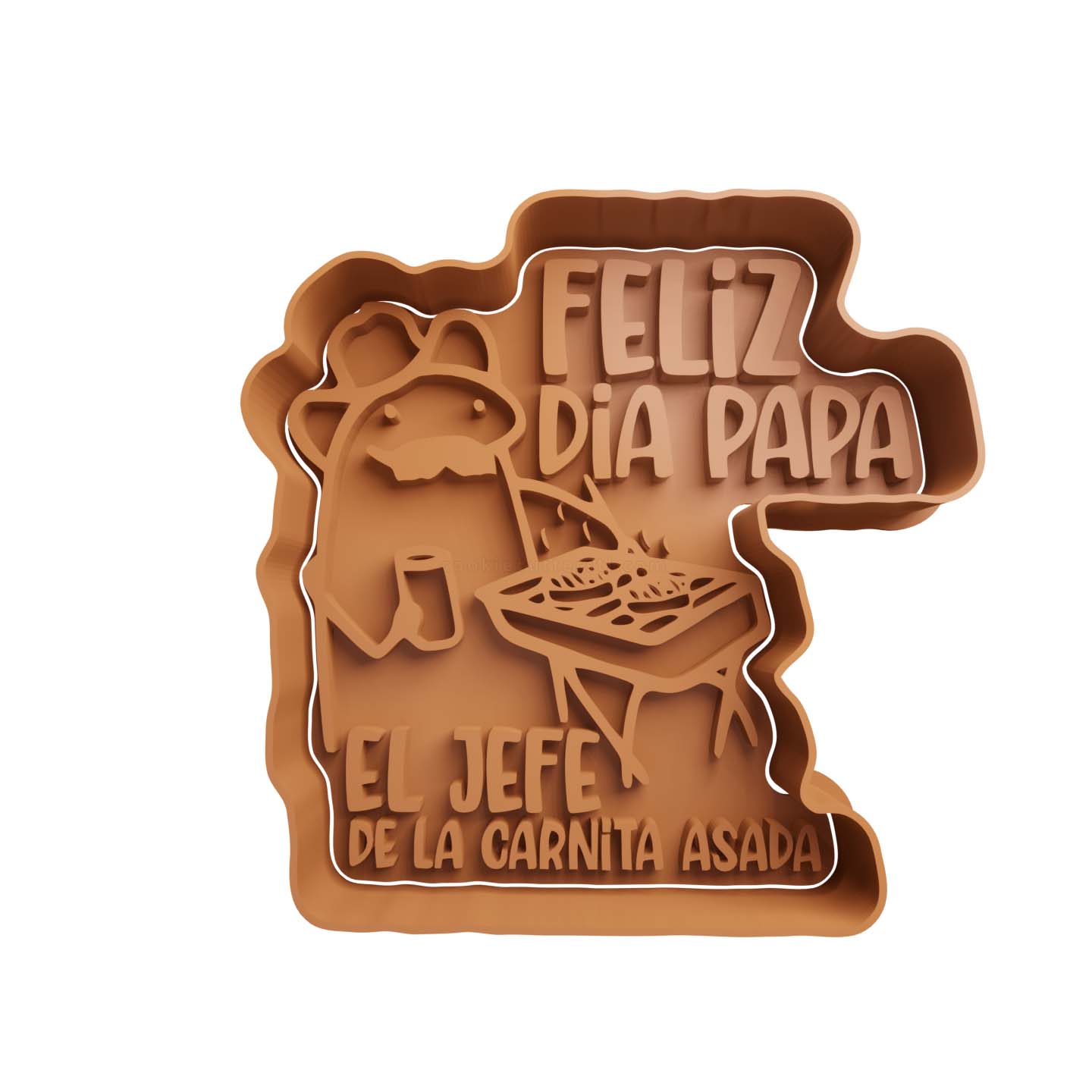 Deformito -El jefe de la carnita asada Cortador de Galletas STL