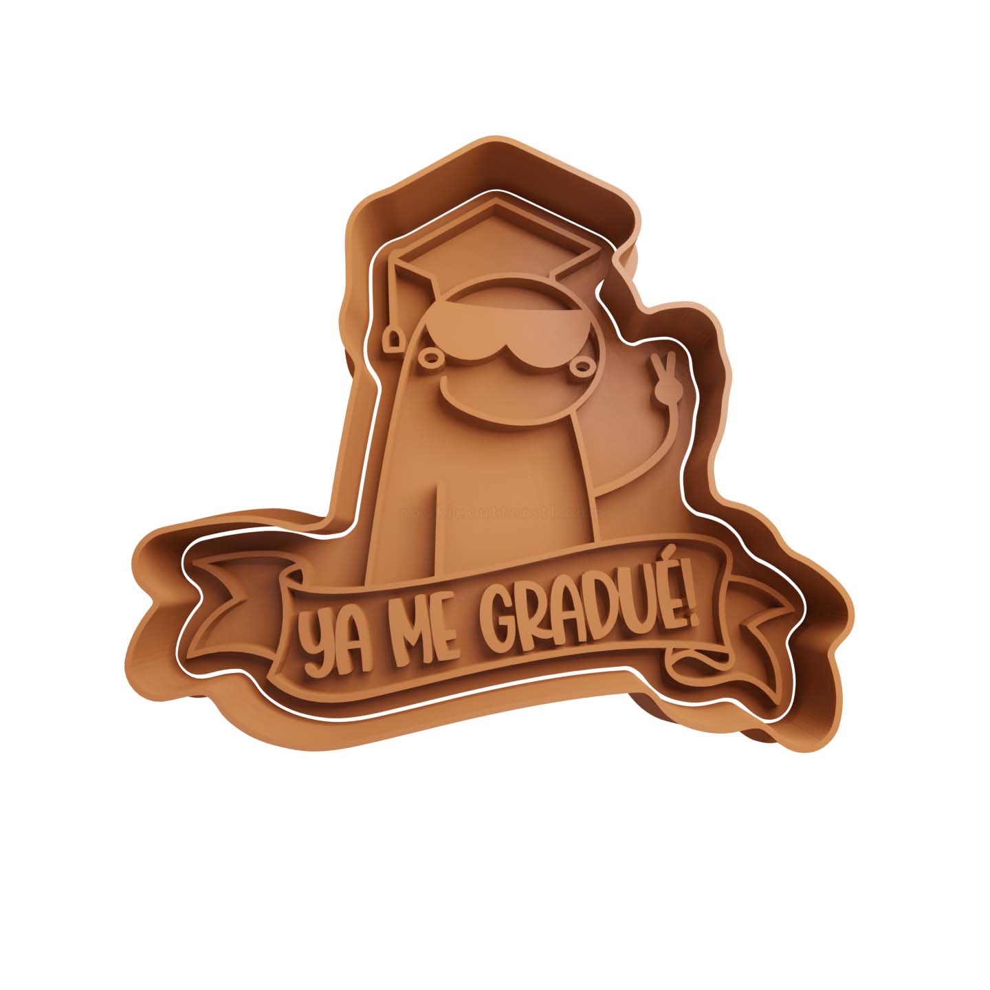 Deformito Egresado -Ya me gradue Cortador de Galletas STL