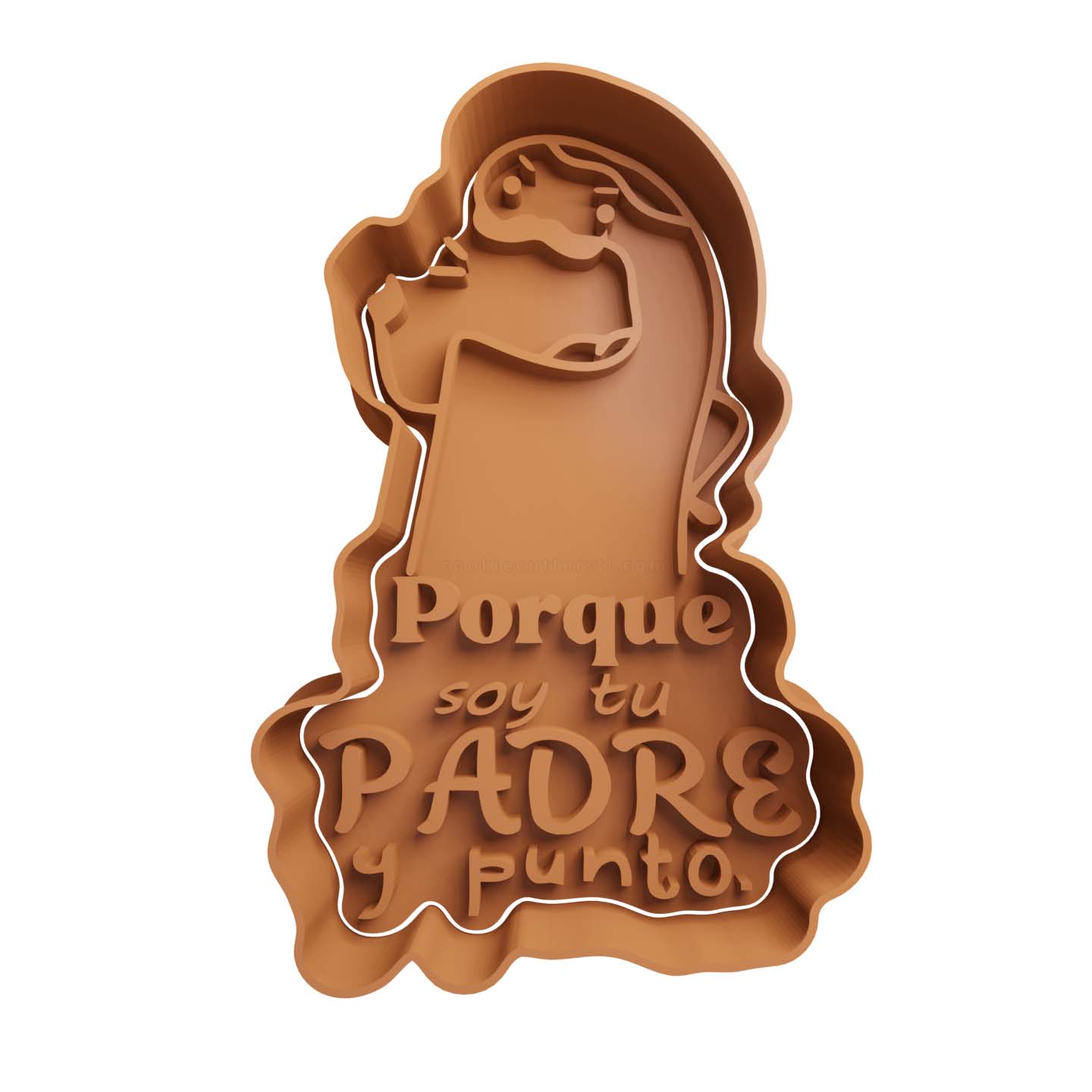 Deformito Papa -Porque soy tu padre y punto Cortador de Galletas STL