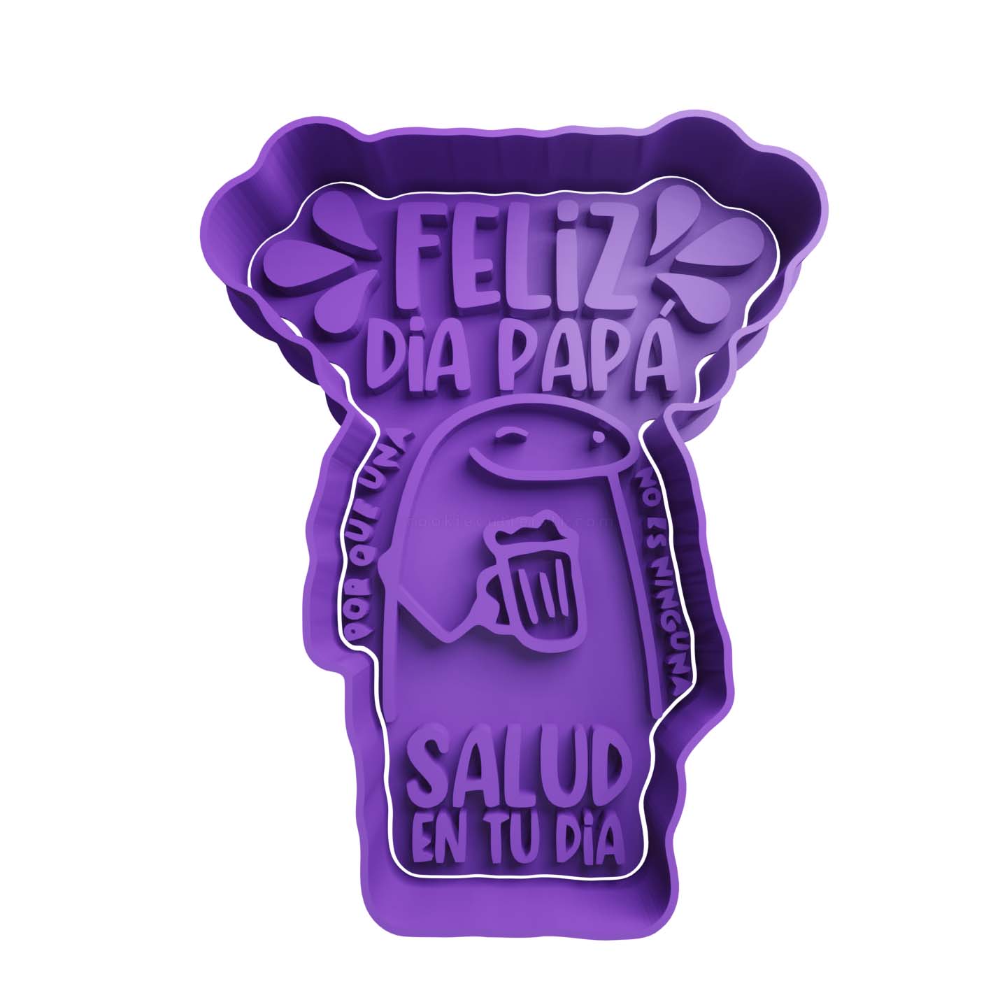 Deformito Papa -Feliz dia papa Salud en tu dia Cortador de Galletas STL